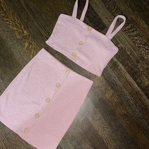 never worn light pink matching set